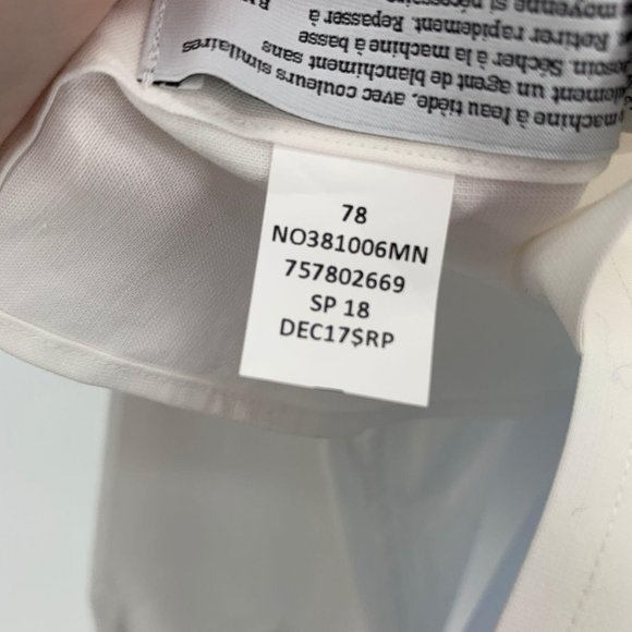 Nordstrom Men's Shop White Tech Smart Trim Fit Button Up Shirt Size 16 - Picture 9 of 10